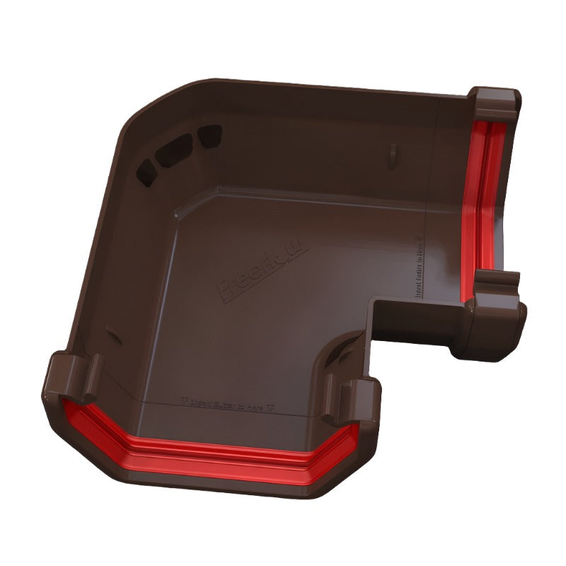 Freeflow Brown Square Gutter Angle 90 Degrees
