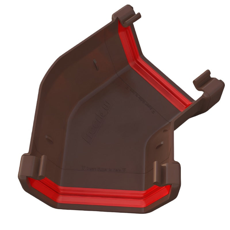 Freeflow Square Gutter Angle 135 Degrees Brown