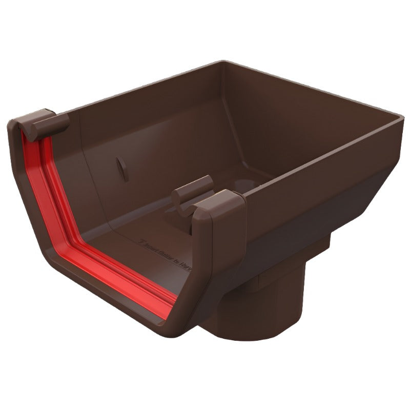 Freeflow Square Stop End Outlet Brown