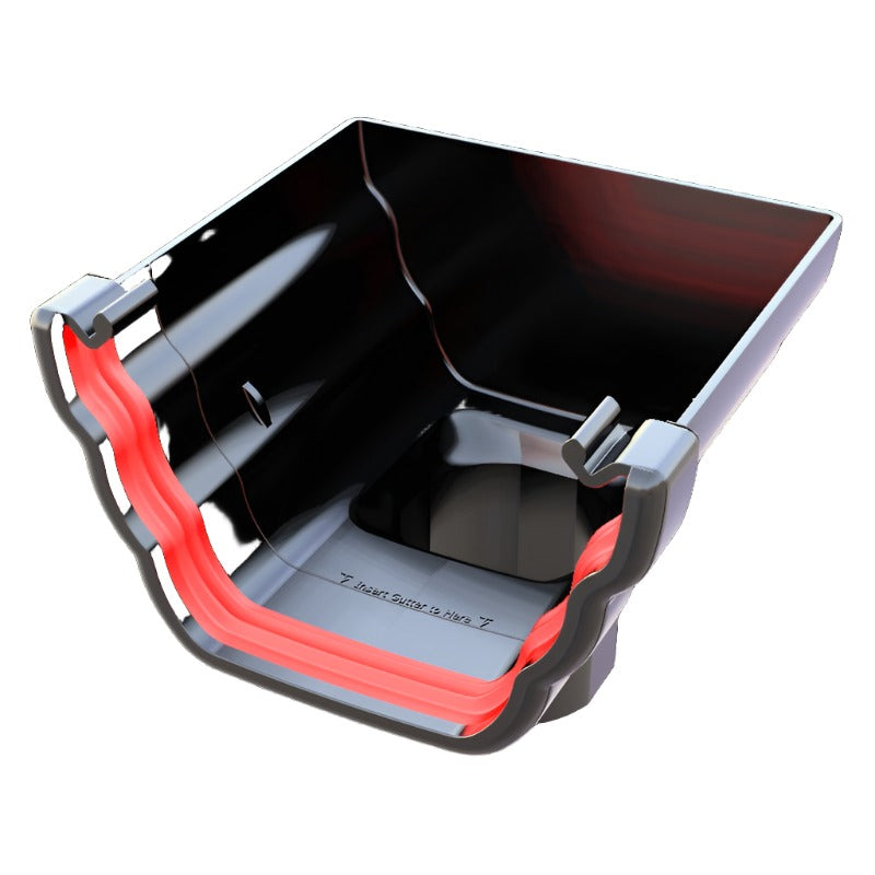 Freeflow Black ogee stopend outlet
