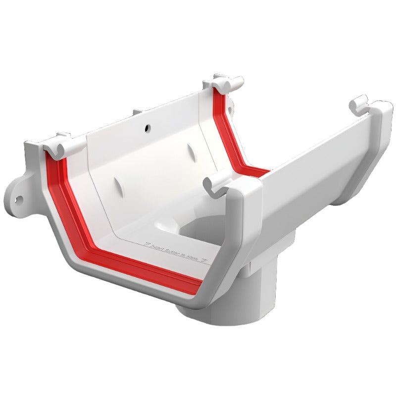 Freeflow White Square Gutter Running Outlet