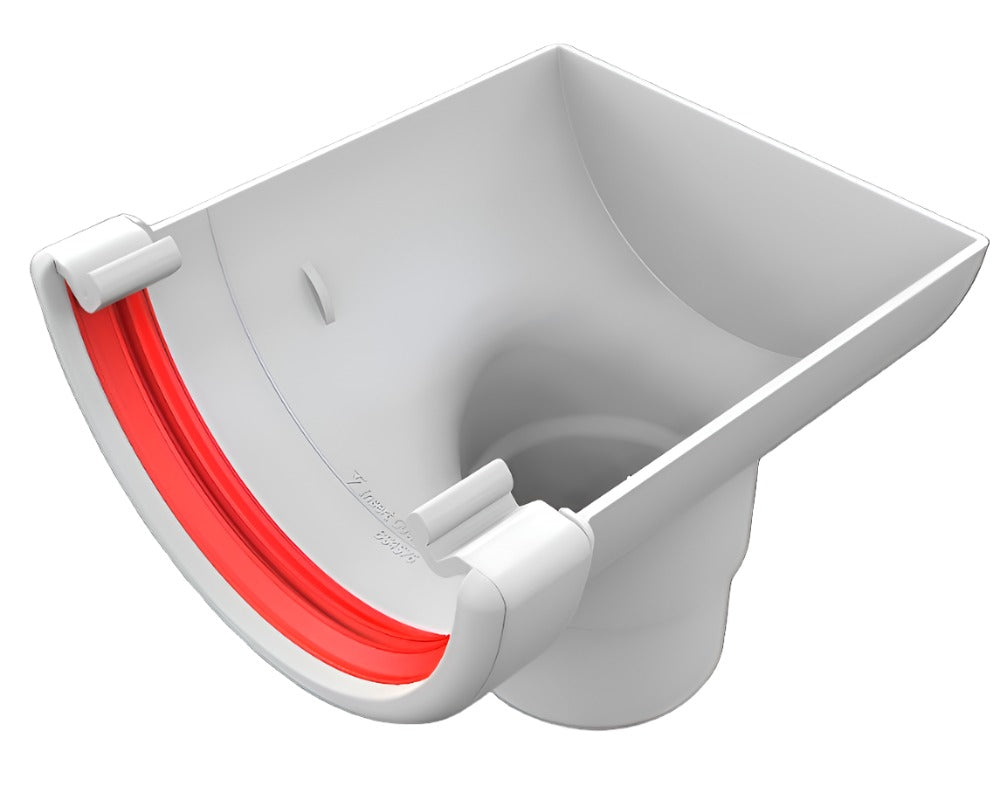 Half round White stopend outlet