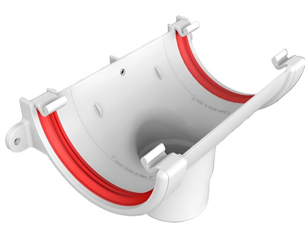 Half Round Running Outlet White