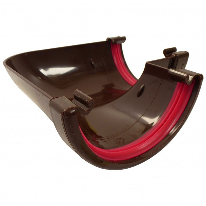 Freeflow Brown Half Round Gutter Angle 90 Degrees