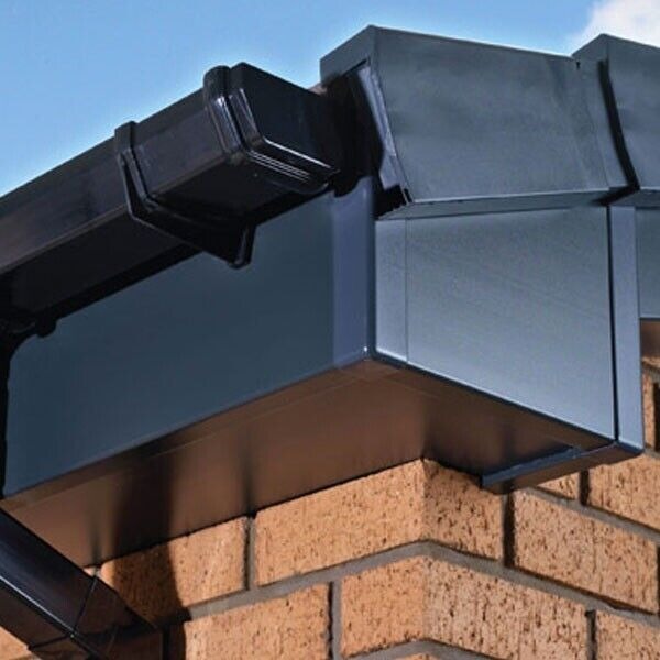 Black soffit board fitted 