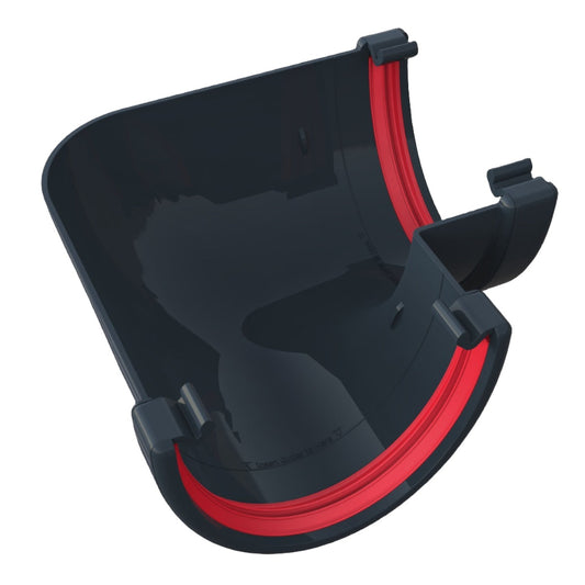 Freeflow Anthracite Grey Half Round Gutter Angle 90 Degrees