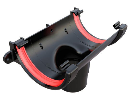 Half Round Running Outlet Black