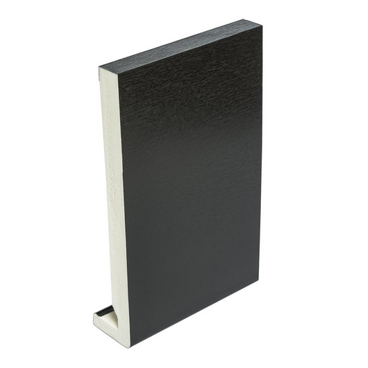 Black UPVC Full Replacement Fascia Board - Length 5m x Width 405mm