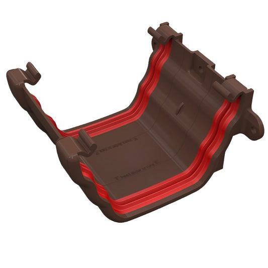 Freeflow Brown Ogee Gutter Union 