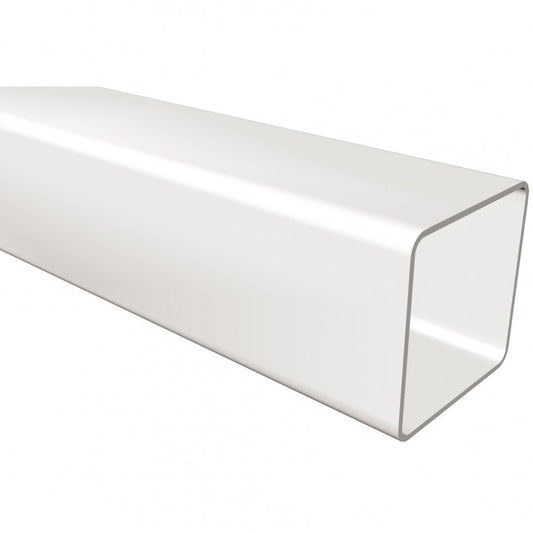 Freeflow White Square Down Pipe - 65mm Wide x 2.75m Length