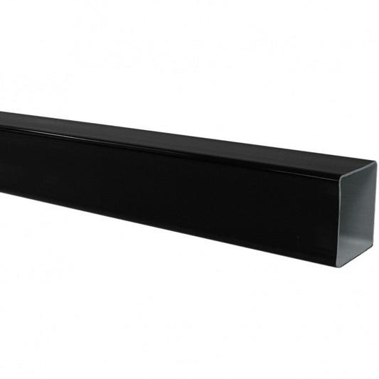 Free flow black square downpipe