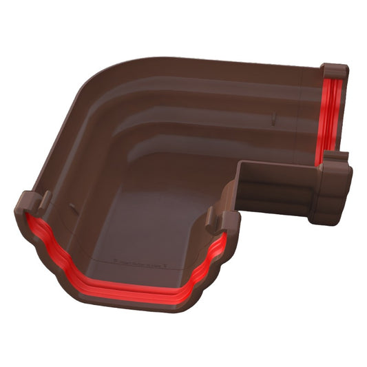 Freeflow Ogee Gutter Angle 90 Degrees Brown