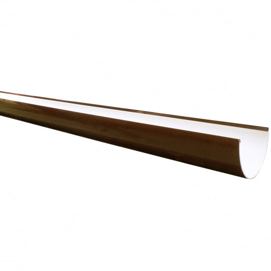 Half round brown gutter