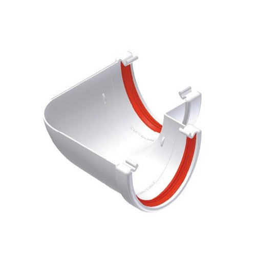 Freeflow White Half Round Gutter Angle 90 Degrees