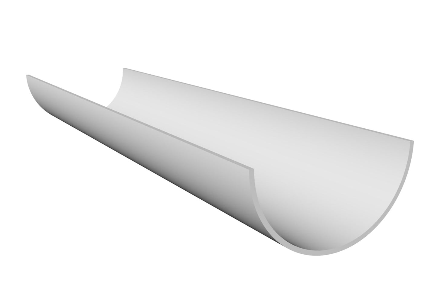 Freeflow White Half Round Gutter - Length 4m x Width 112mm