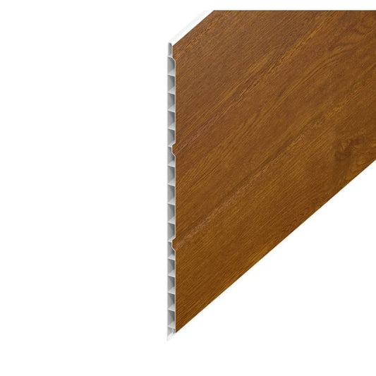 Light Oak Hollow Soffit Board - Length 5m x Width 300mm