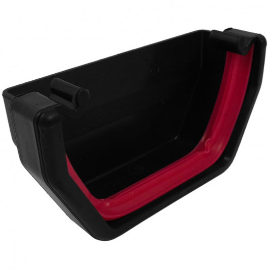 Square black stop end