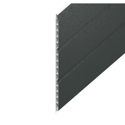 Anthracite Grey Hollow Soffit Board - Length 5m x Width 300mm